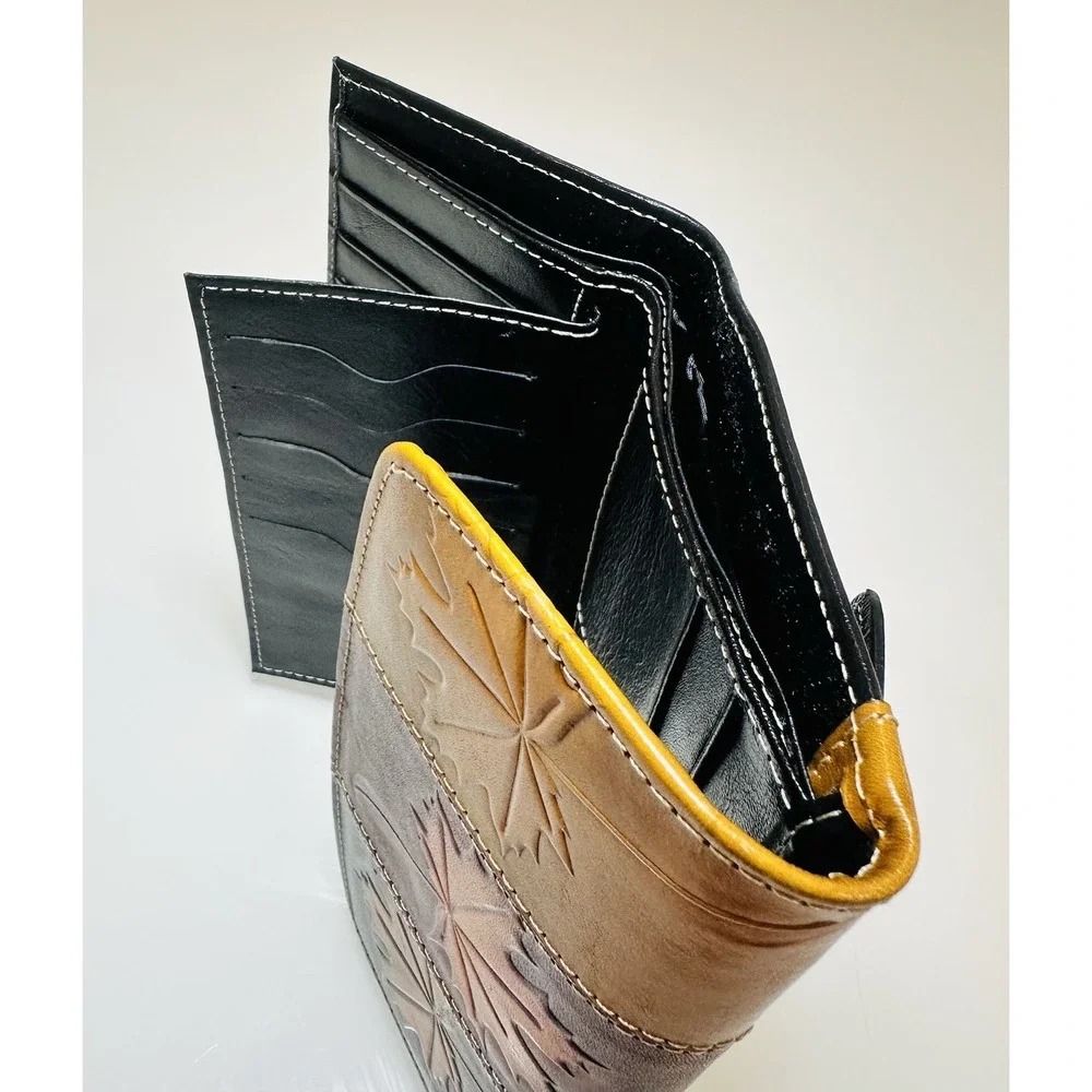 Leather Wallet Cluch Card Holder Black Brown Red Yellow WALLET